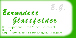 bernadett glattfelder business card